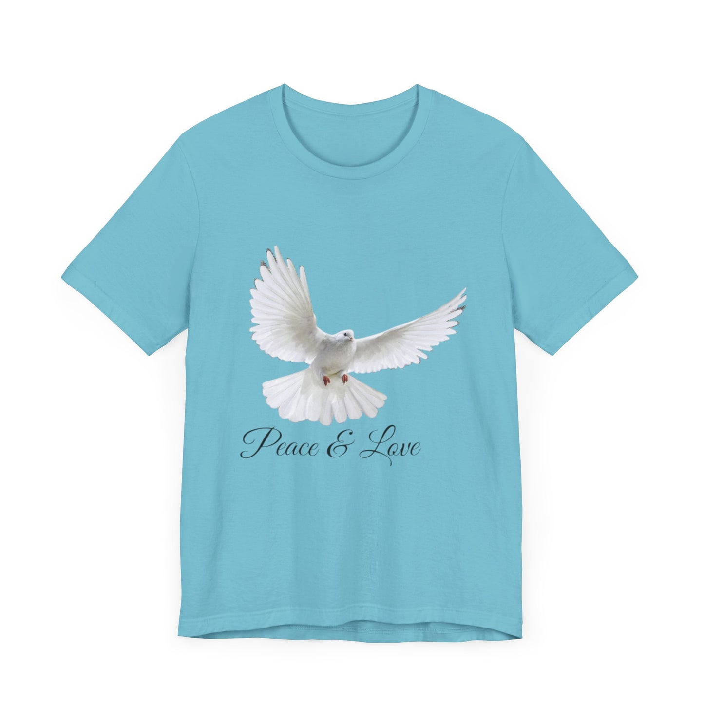 Peace&Love Colombe T-Shirt, Peace and Love Tee, Dove Graphic Top, Hippie Vibe Shirt, Unity Symbol Apparel