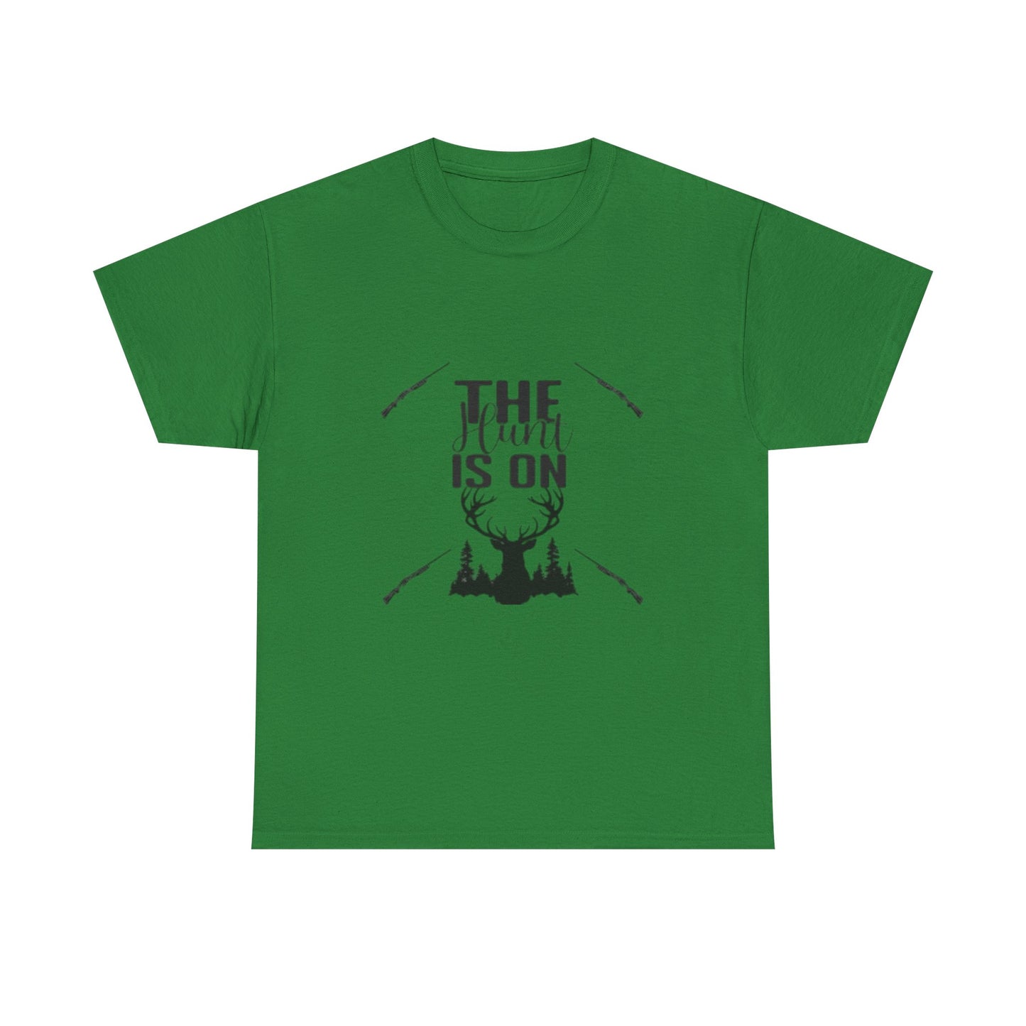 The Hunt Is On Unisex Heavy Cotton Tee, Outdoor Enthusiast Shirt, Gift for Hunters, Casual Wear for Men and Women, Nature Lover Apparel