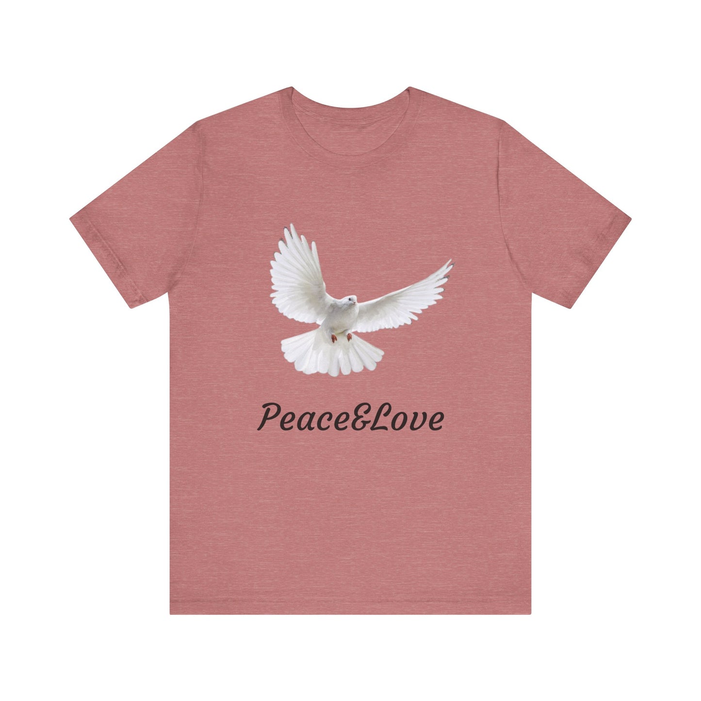 love Peace & Love Tee, Unisex T-Shirt for Peace Activists, Inspirational Gift for Friends, Casual Wear, Spiritual Apparel, Perfect for Earth