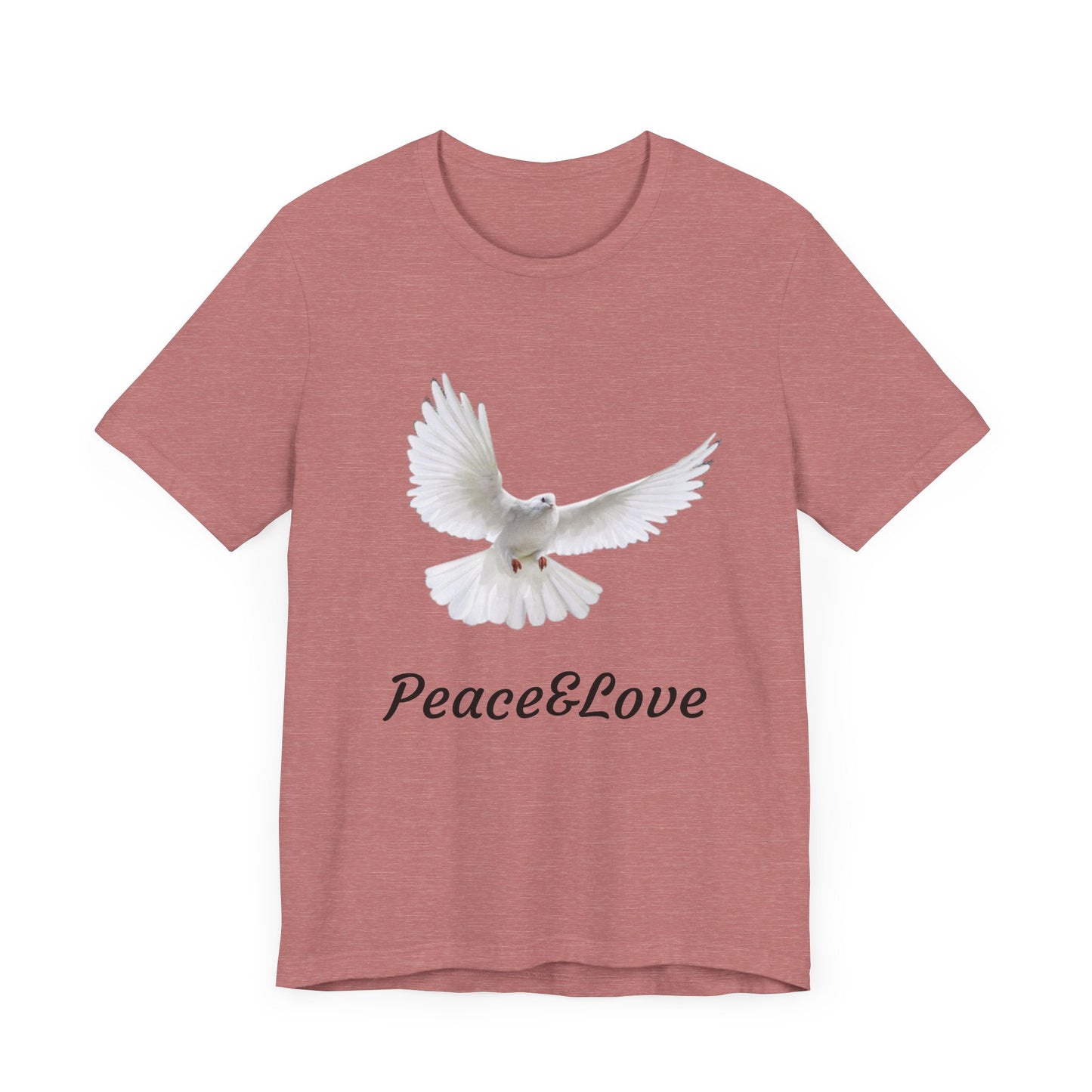 love Peace & Love Tee, Unisex T-Shirt for Peace Activists, Inspirational Gift for Friends, Casual Wear, Spiritual Apparel, Perfect for Earth