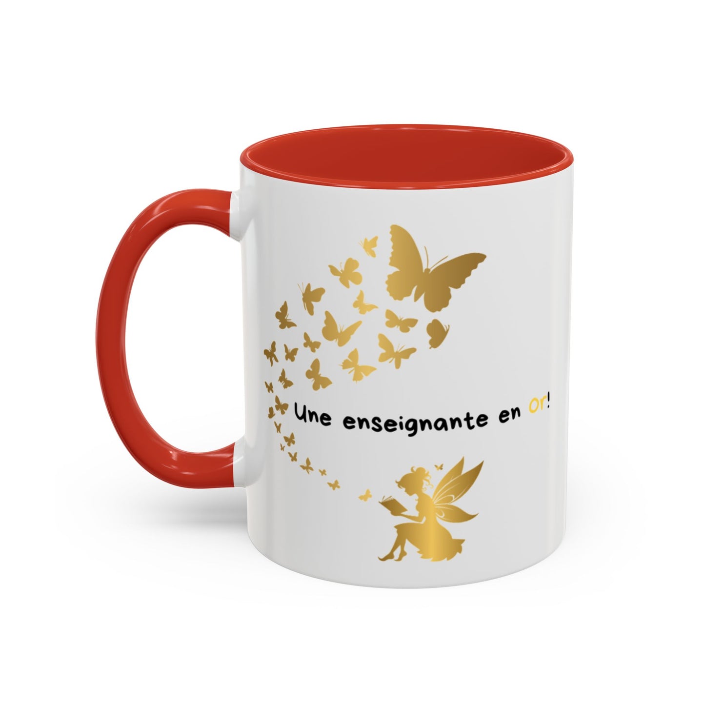 "Gold Butterfly Teacher Coffee Mug - Perfect Gift for  teachers!"Tasse de café pour enseignante