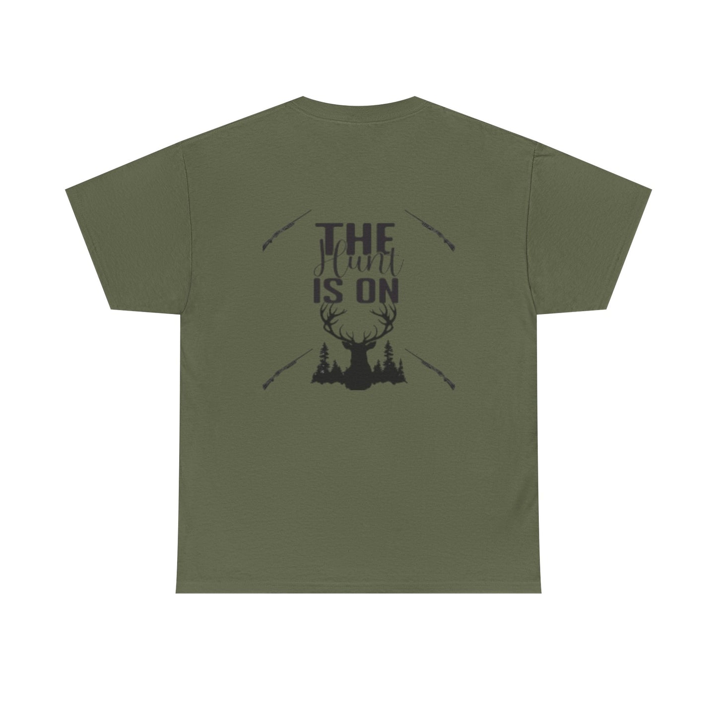 The Hunt Is On Unisex Heavy Cotton Tee, Outdoor Enthusiast Shirt, Gift for Hunters, Casual Wear for Men and Women, Nature Lover Apparel