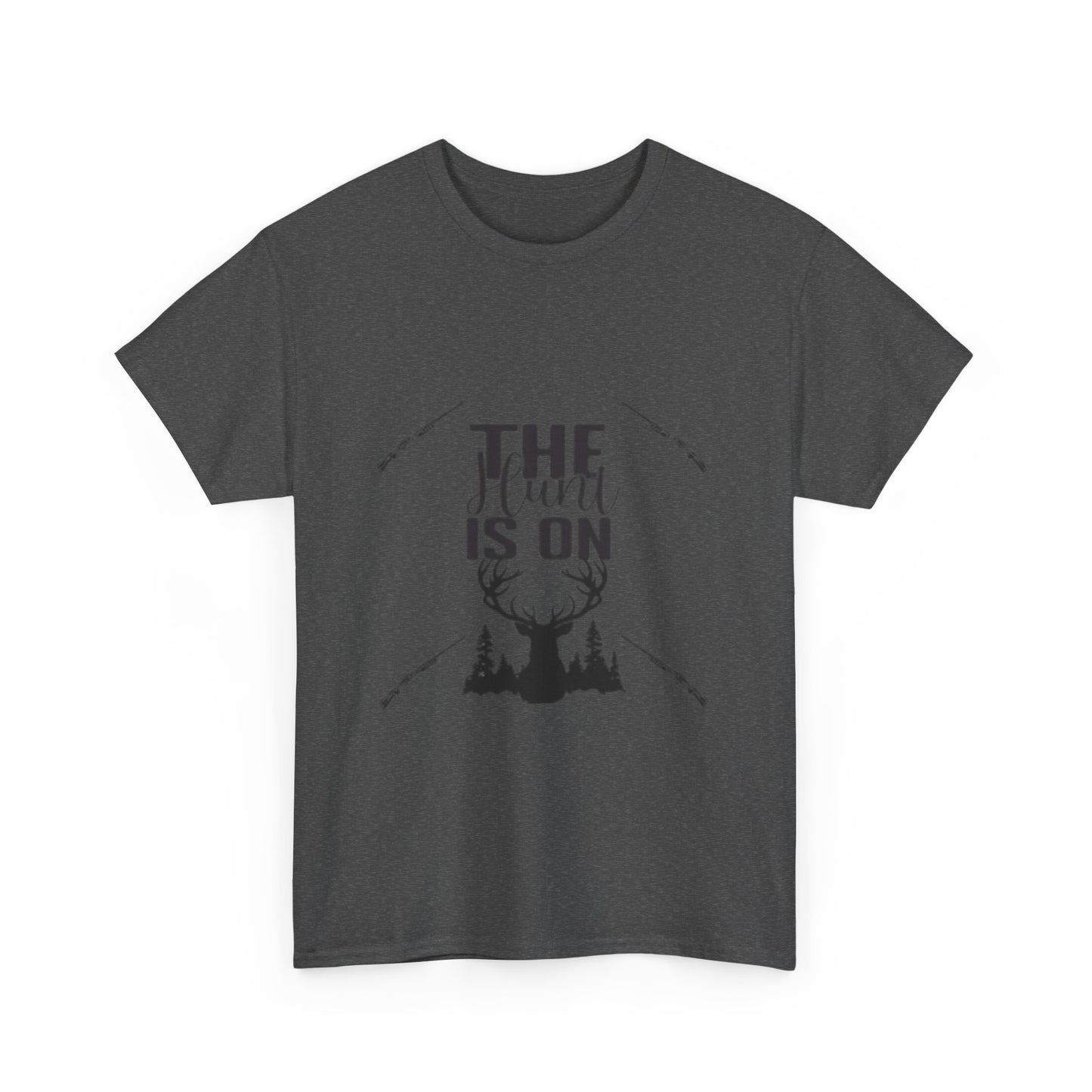 The Hunt Is On Unisex Heavy Cotton Tee, Outdoor Enthusiast Shirt, Gift for Hunters, Casual Wear for Men and Women, Nature Lover Apparel