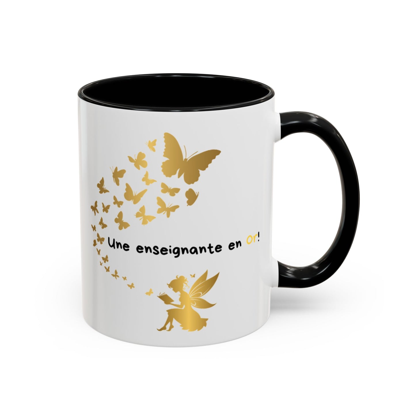 "Gold Butterfly Teacher Coffee Mug - Perfect Gift for  teachers!"Tasse de café pour enseignante