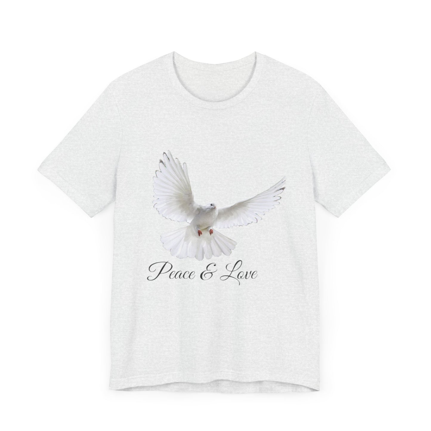 Peace&Love Colombe T-Shirt, Peace and Love Tee, Dove Graphic Top, Hippie Vibe Shirt, Unity Symbol Apparel