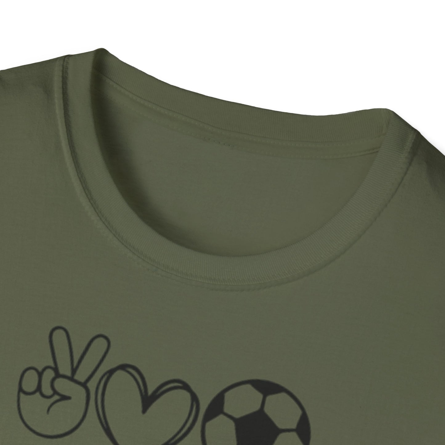 Soccer Love Unisex Softstyle T-Shirt, Soccer Fan Tee, Sports Lover Shirt, Soccer Mom Dad Gift, Soccer Player Apparel